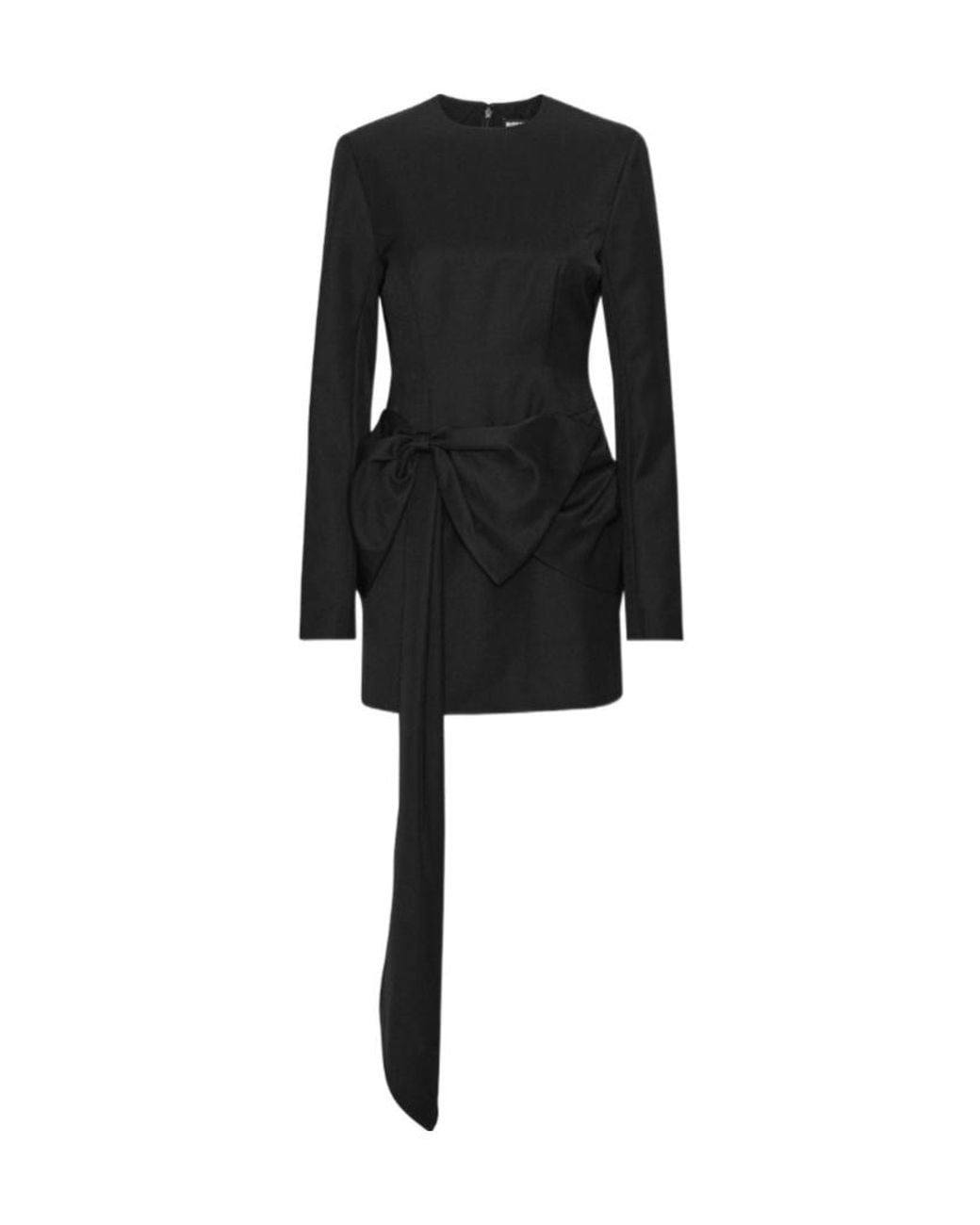 ROTATE BIRGER CHRISTENSEN Black Maxi Bow Mini Dress