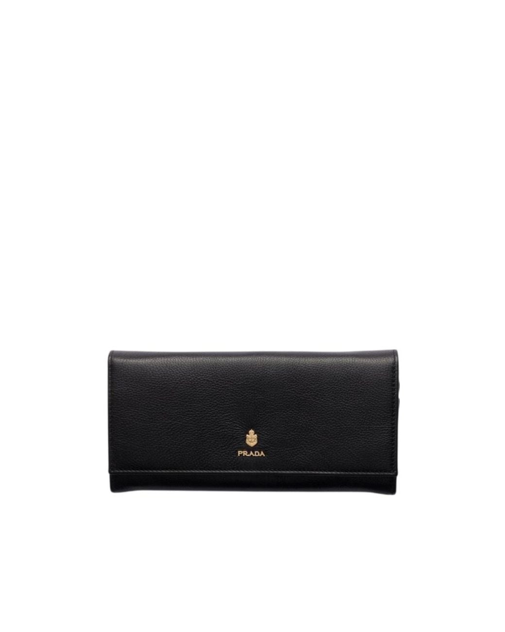 Prada Black Large Leather Wallet