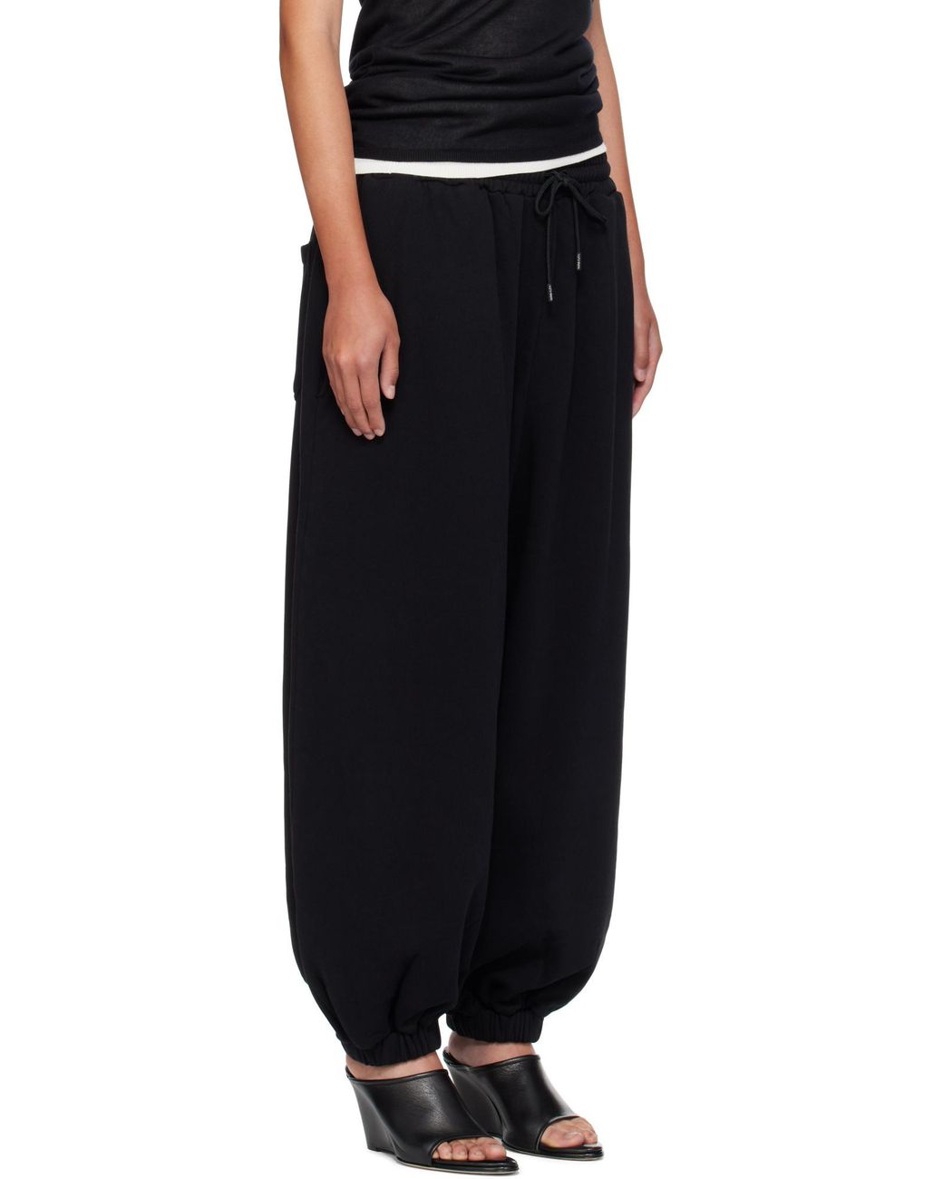 Lu'u Dan Black Baggy Bontan Sweatpants for men
