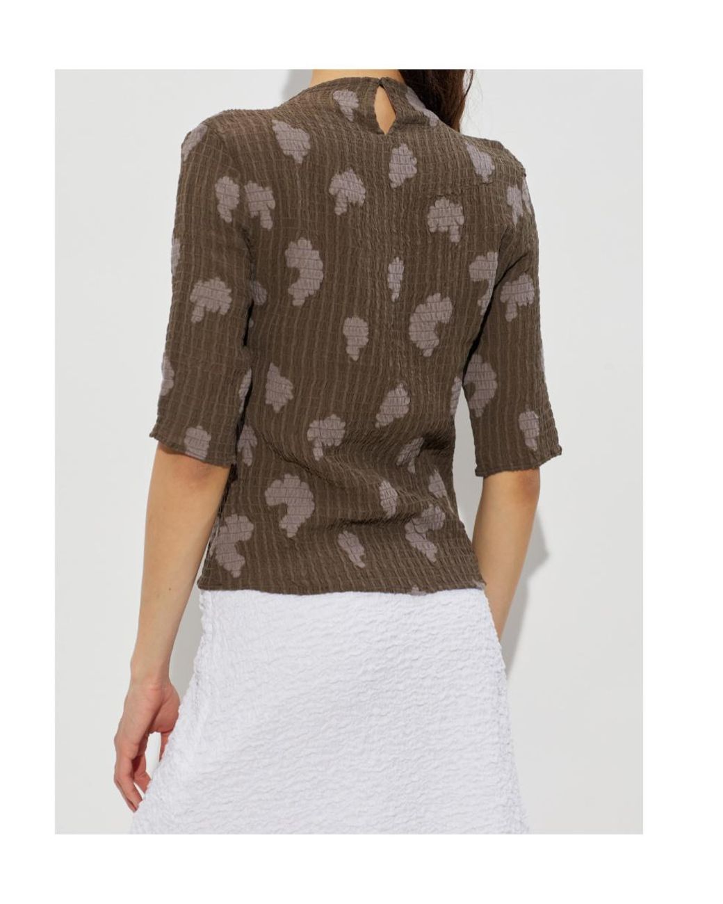 Samsøe & Samsøe Brown Samsøe Samsøe Safrida Textured Pattern Top