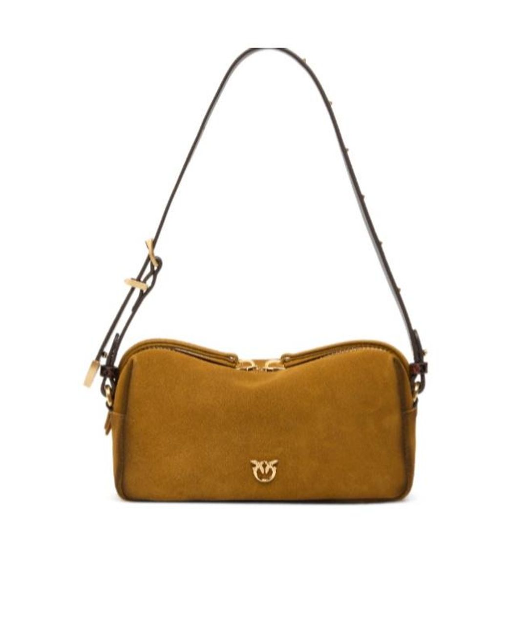 Pinko Metallic Mini Crossbody Boston Bag