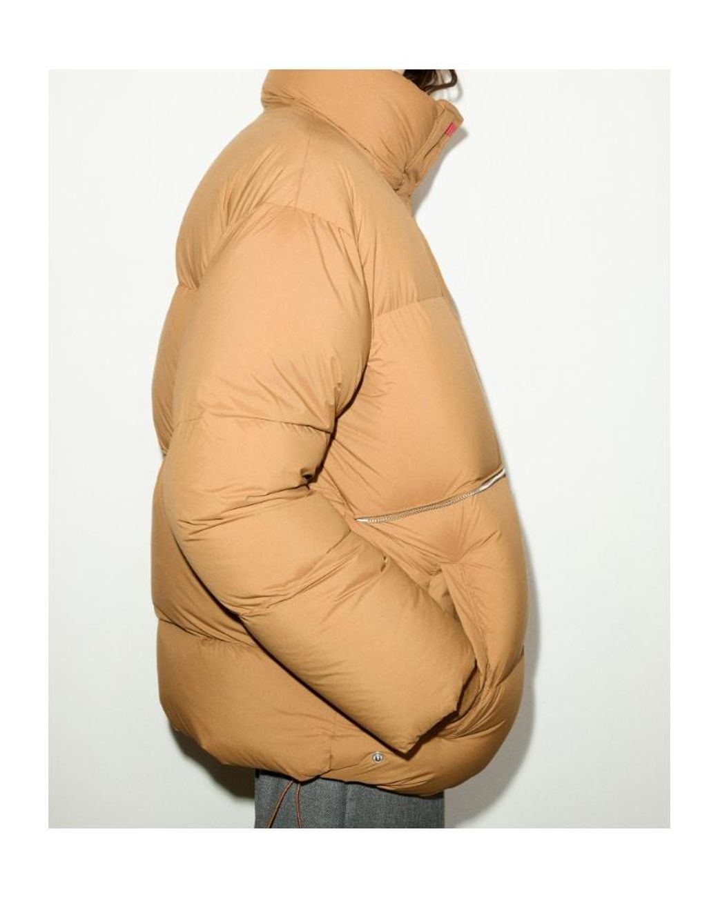 MAX&Co. Natural Oversized Padded Bomber Jacket