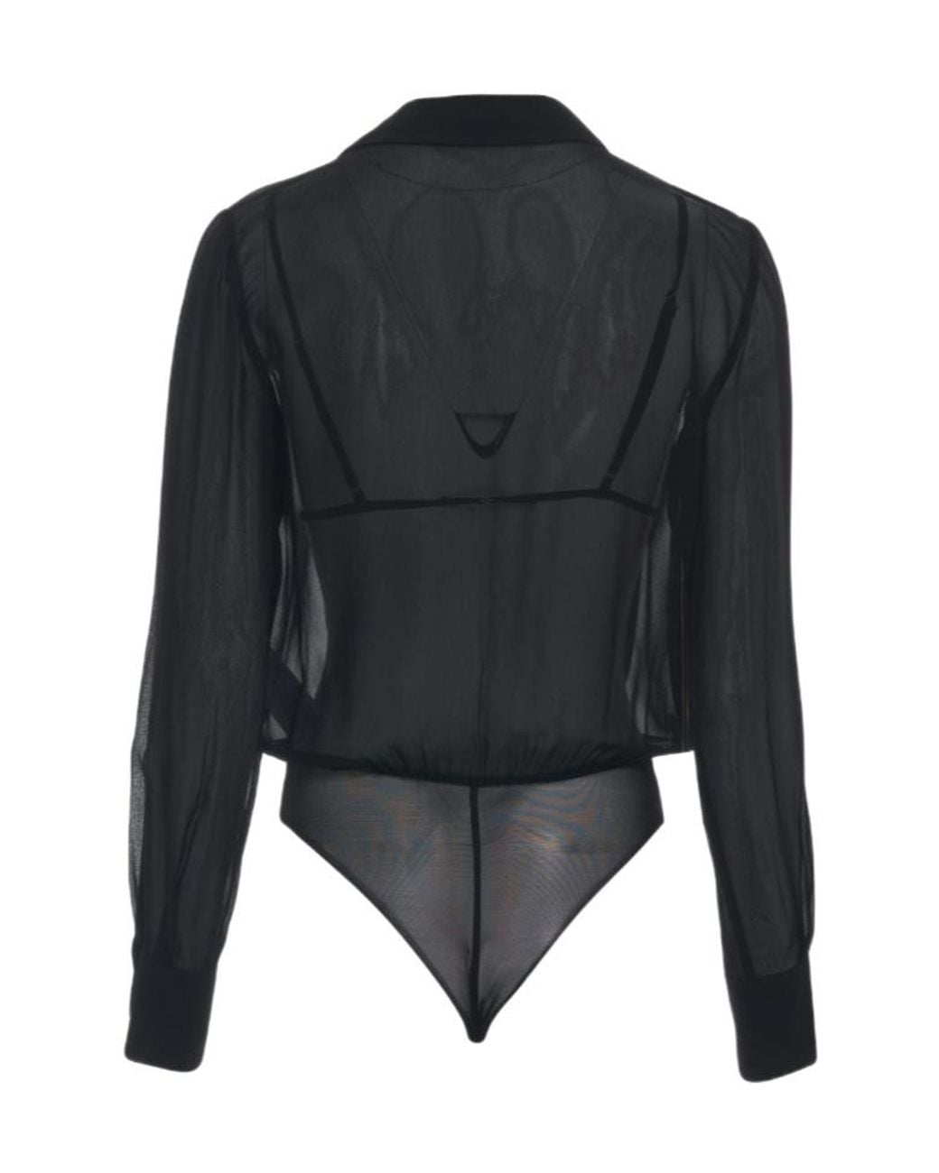 Elisabetta Franchi Black Chained Long-Sleeved Top