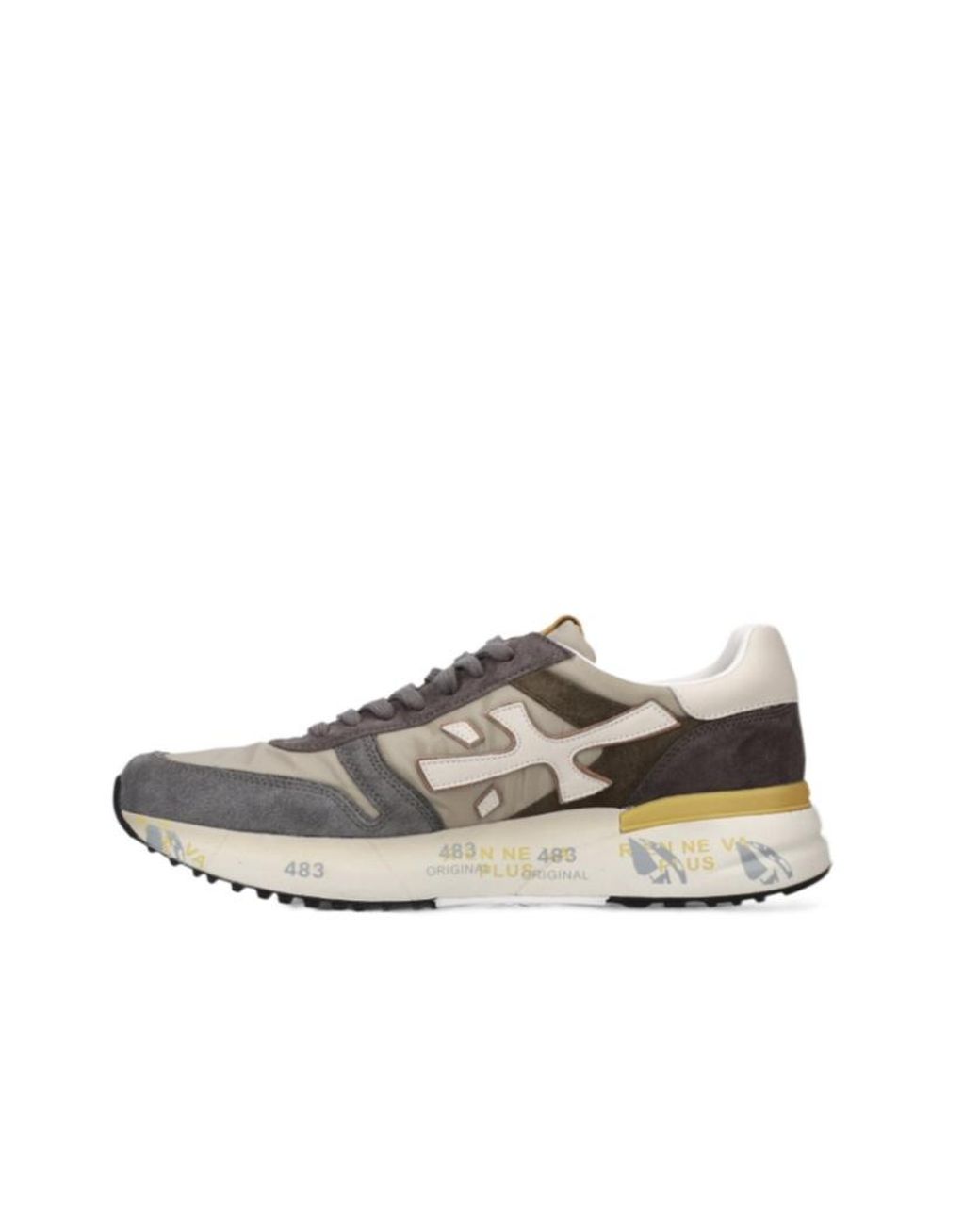 Premiata Gray Round-Toe Sneakers for men