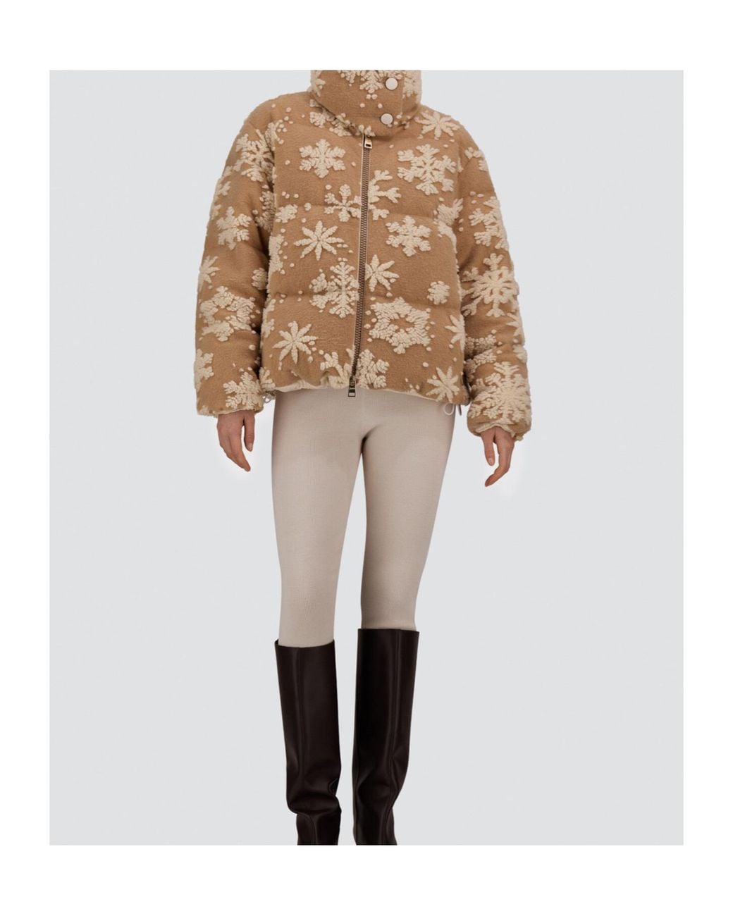 Herno Natural Snowflake Jacquard Jacket