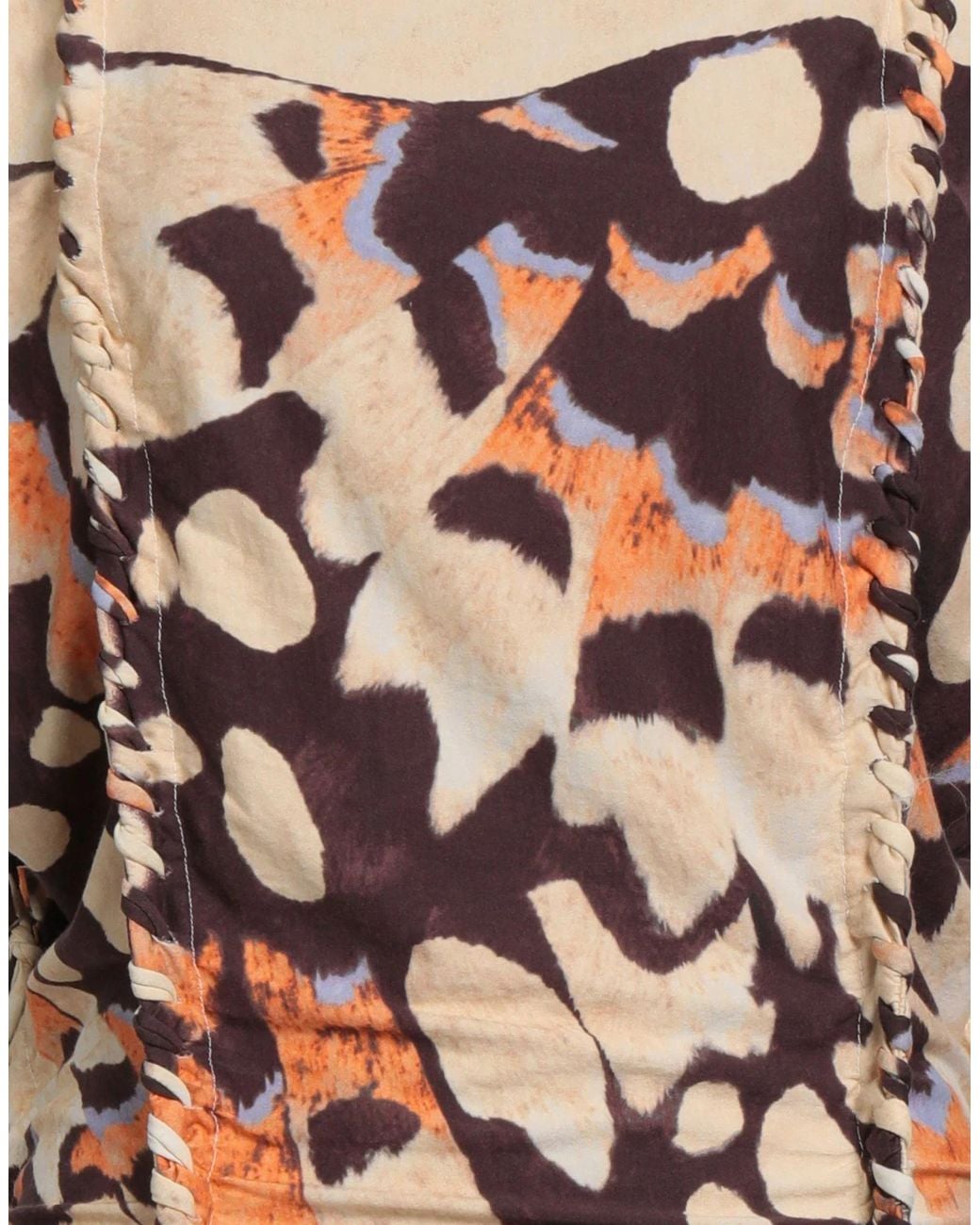 Isabel Marant White Colorful Short-Sleeved Top