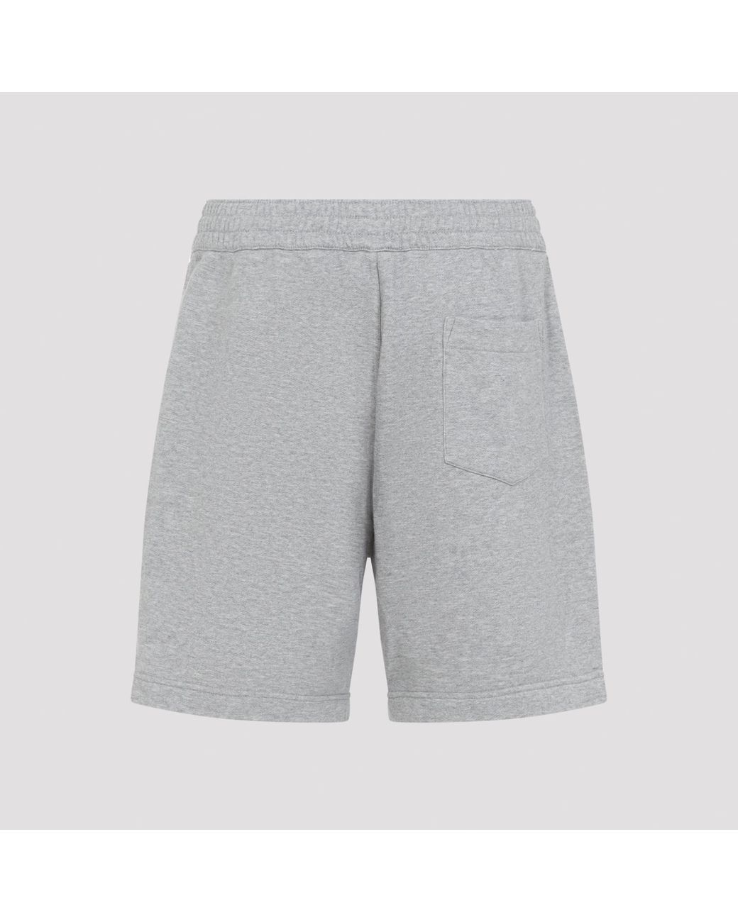 Givenchy Gray Paris Logo Patch Elastic Waist Shorts for men