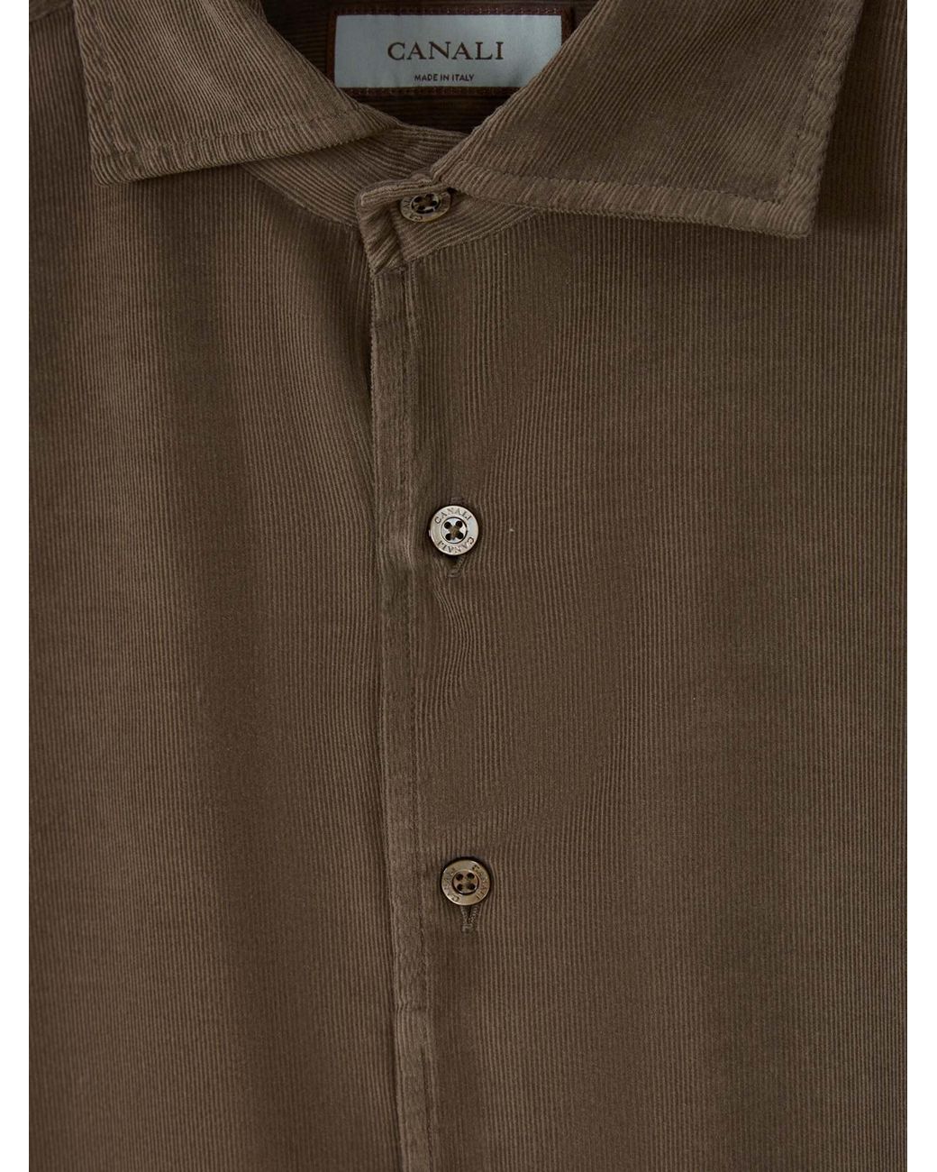 Canali Brown Long-Sleeved Shirt for men