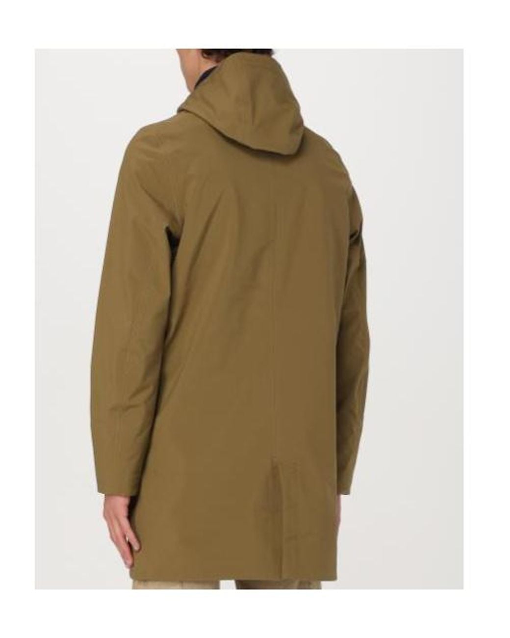 K-Way Green Long Hooded Jacket for men