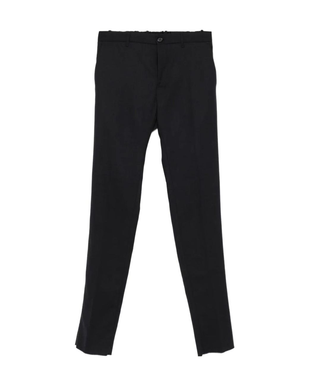 Incotex Black Elastic-Waistband Trousers for men