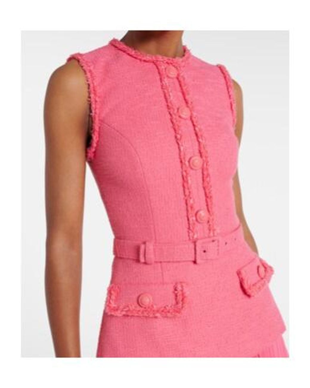 Rebecca Vallance Pink Montana Crêpe And Georgette Midi Dress