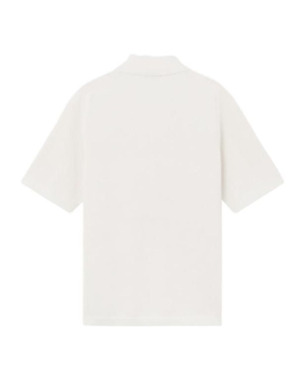 Stone Island White Loose-Fit Short-Sleeve Polo Shirt for men