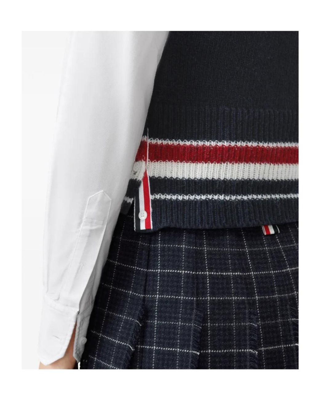 Thom Browne Blue Hector Stripe-Detail Vest