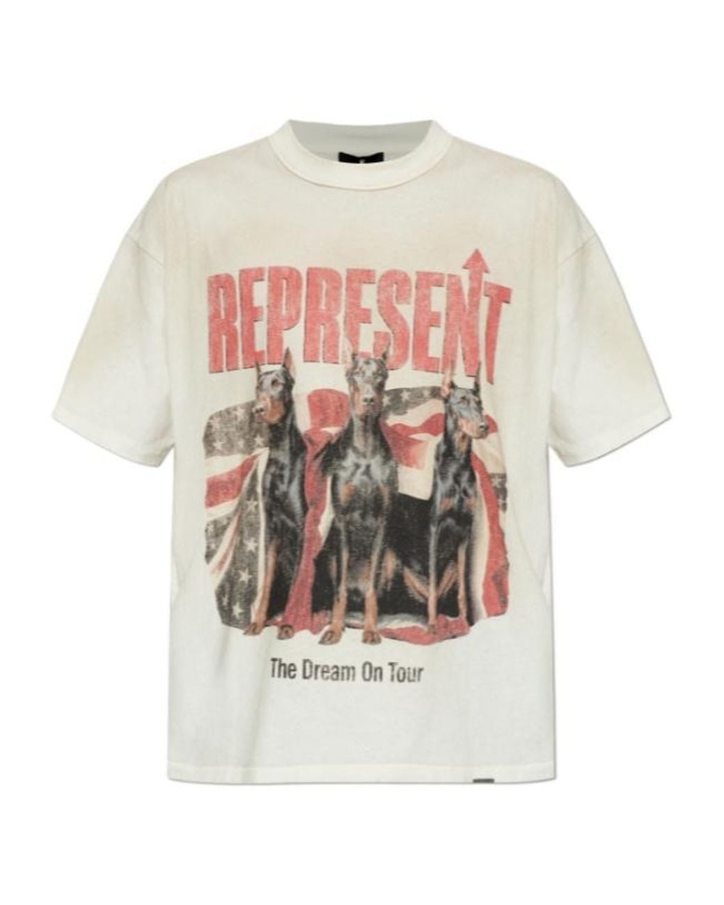 Represent White Dream On Tour Graphic T-Shirt for men
