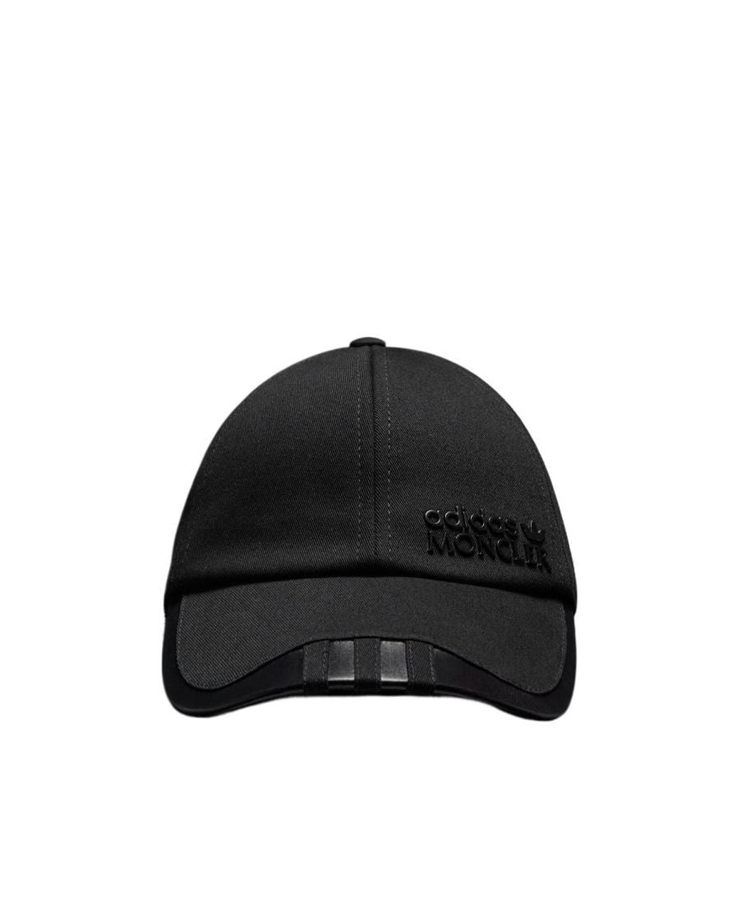 Moncler Black Gabardine Baseball Cap for men