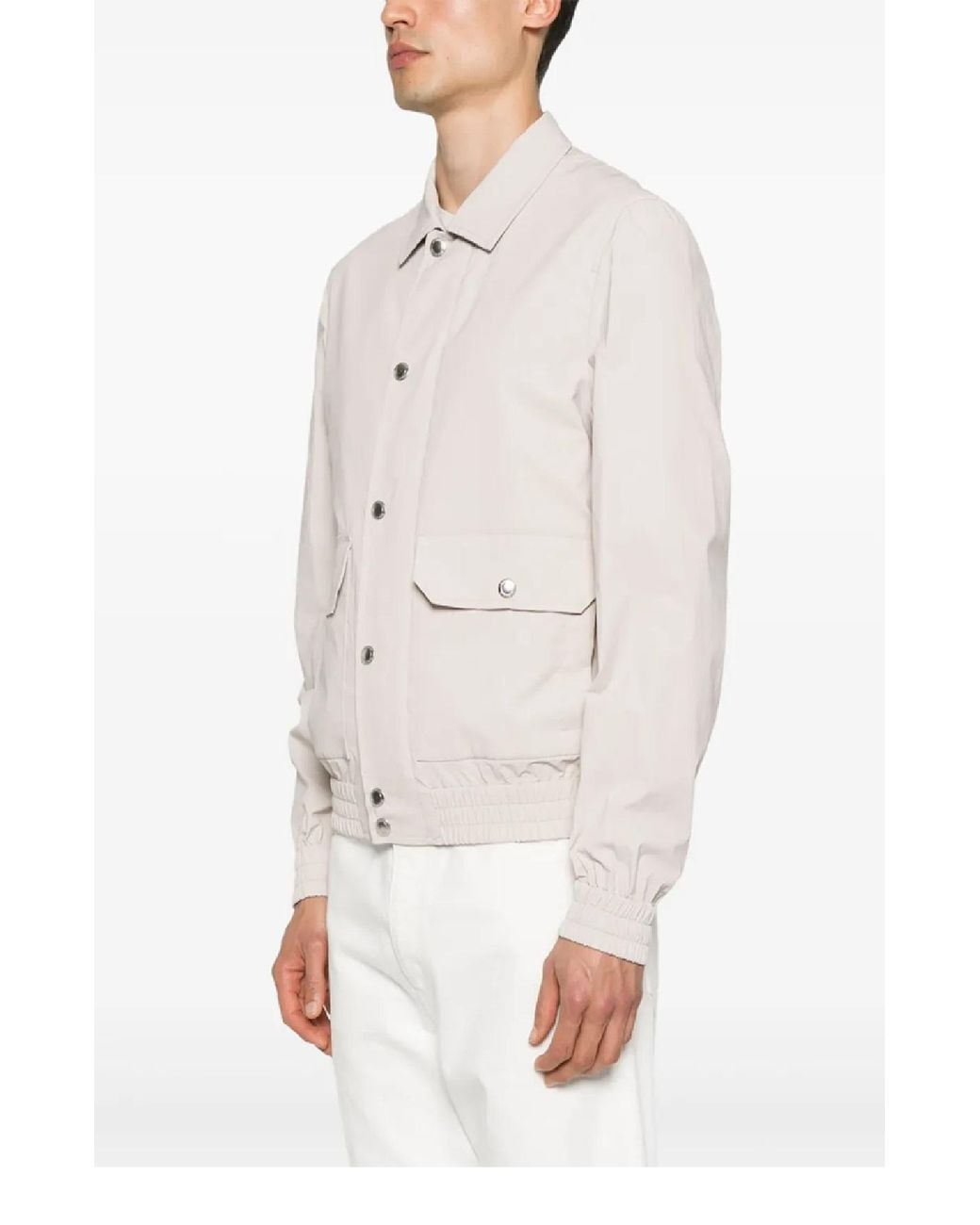 Brunello Cucinelli White Cotton Lightweight Jacket for men