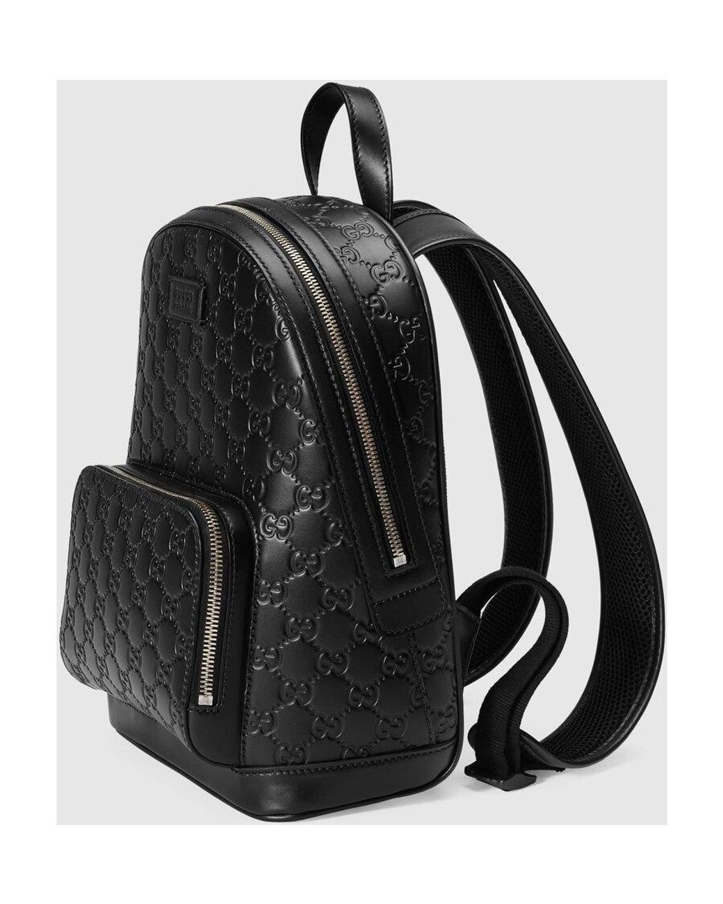 Gucci Black Signature Backpack for men