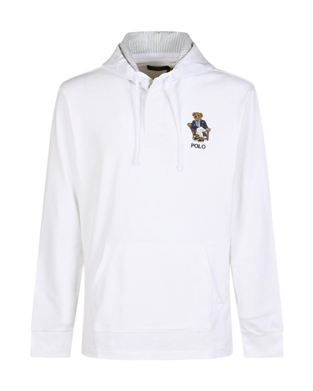 Polo Ralph Lauren White Polo Bear Hoodie for men