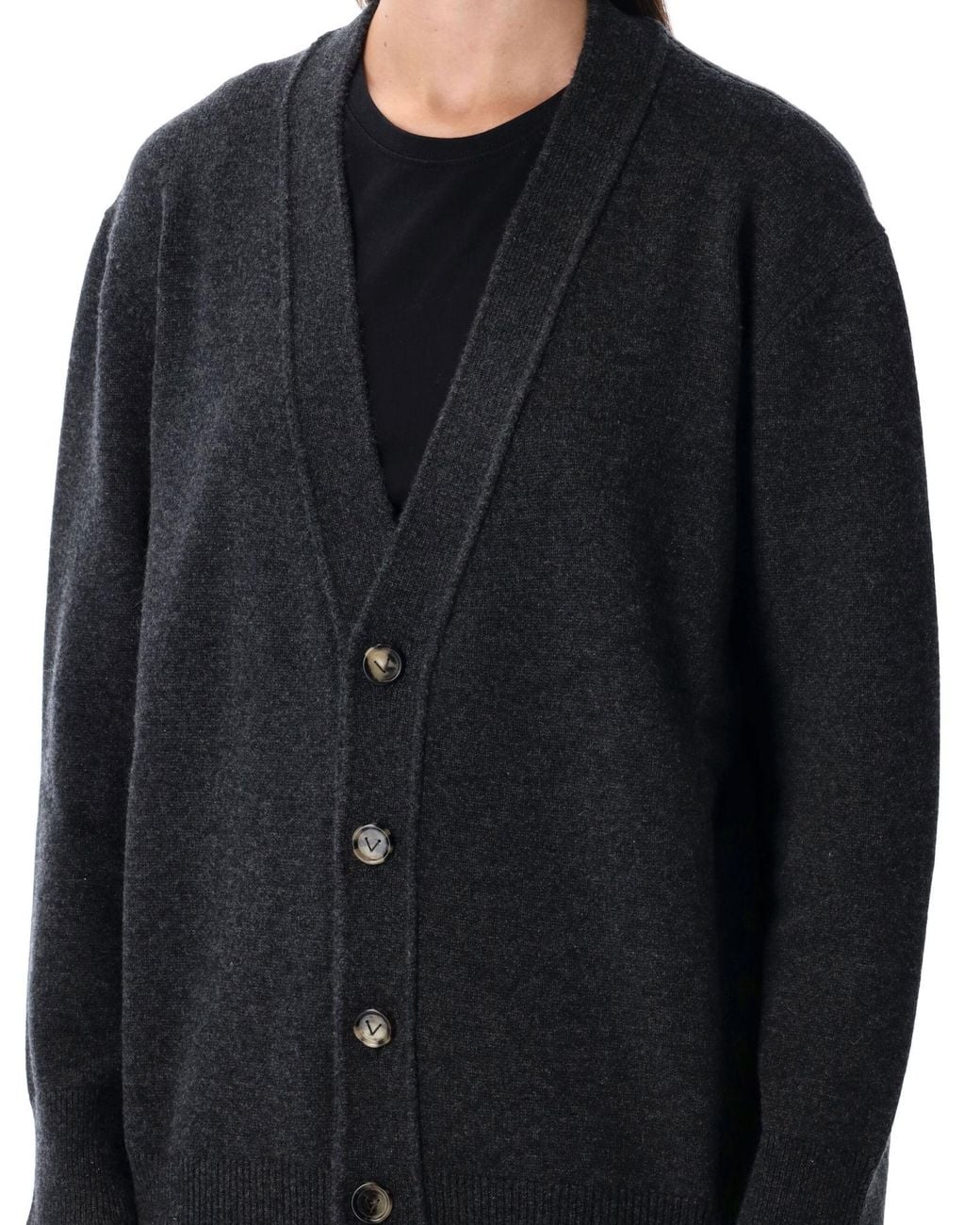 Bottega Veneta Black Long Sleeve Cardigan