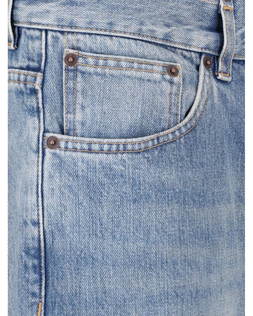 Jeanerica Blue Faded-Effect Jeans for men