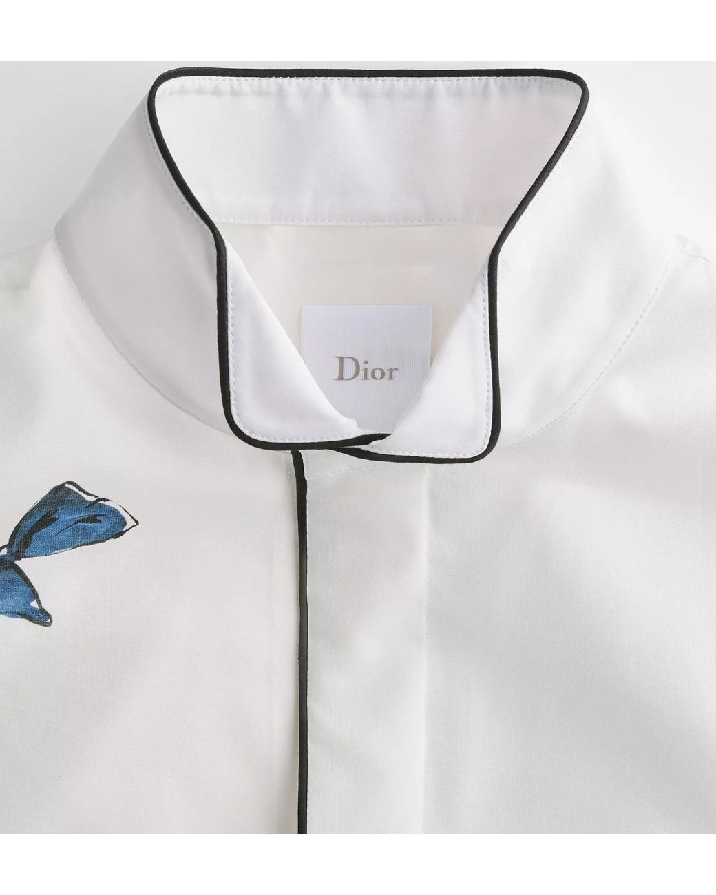 Dior White Iviera Short-Sleeved Blouse