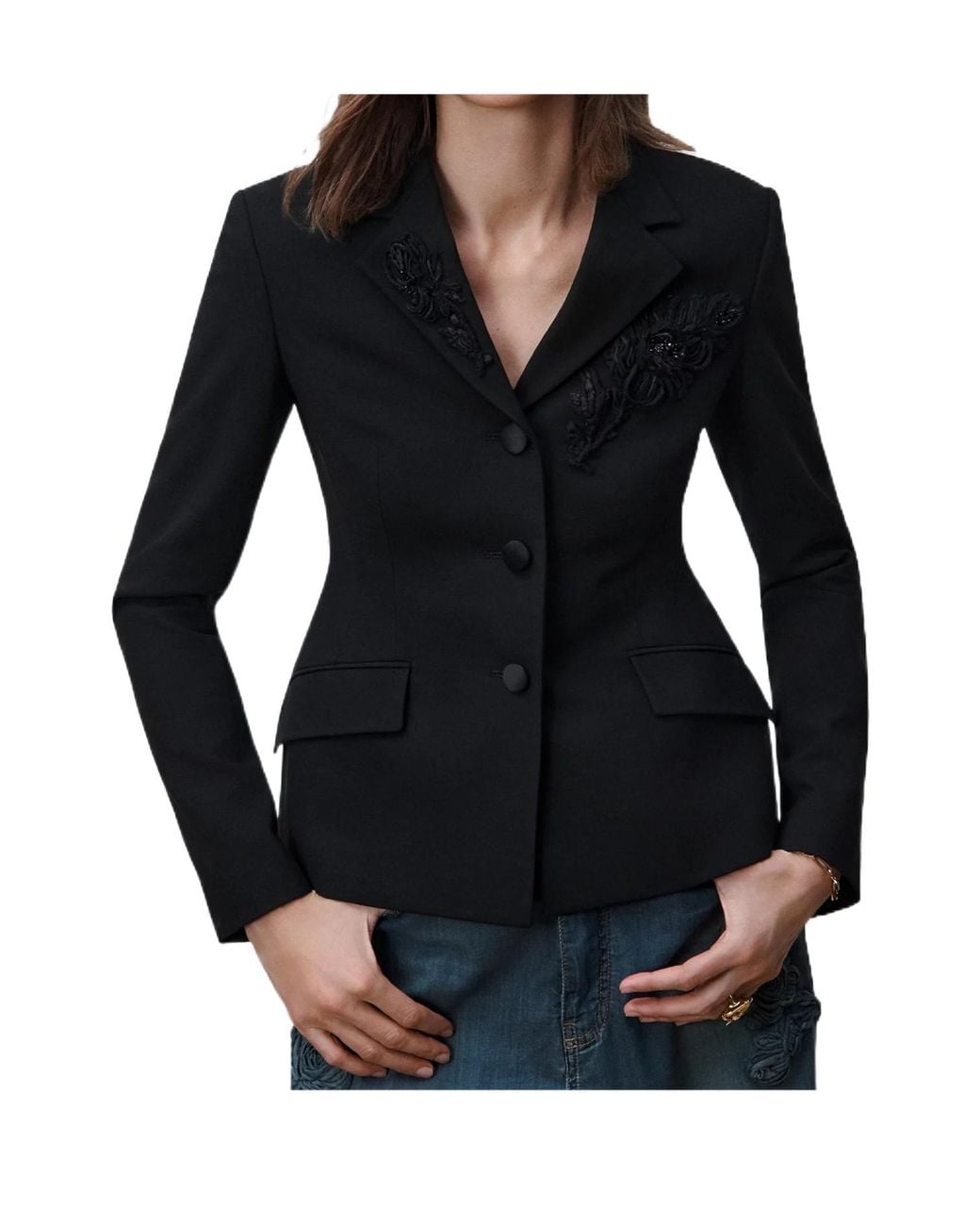 Dior Black Embroidered Bar Jacket