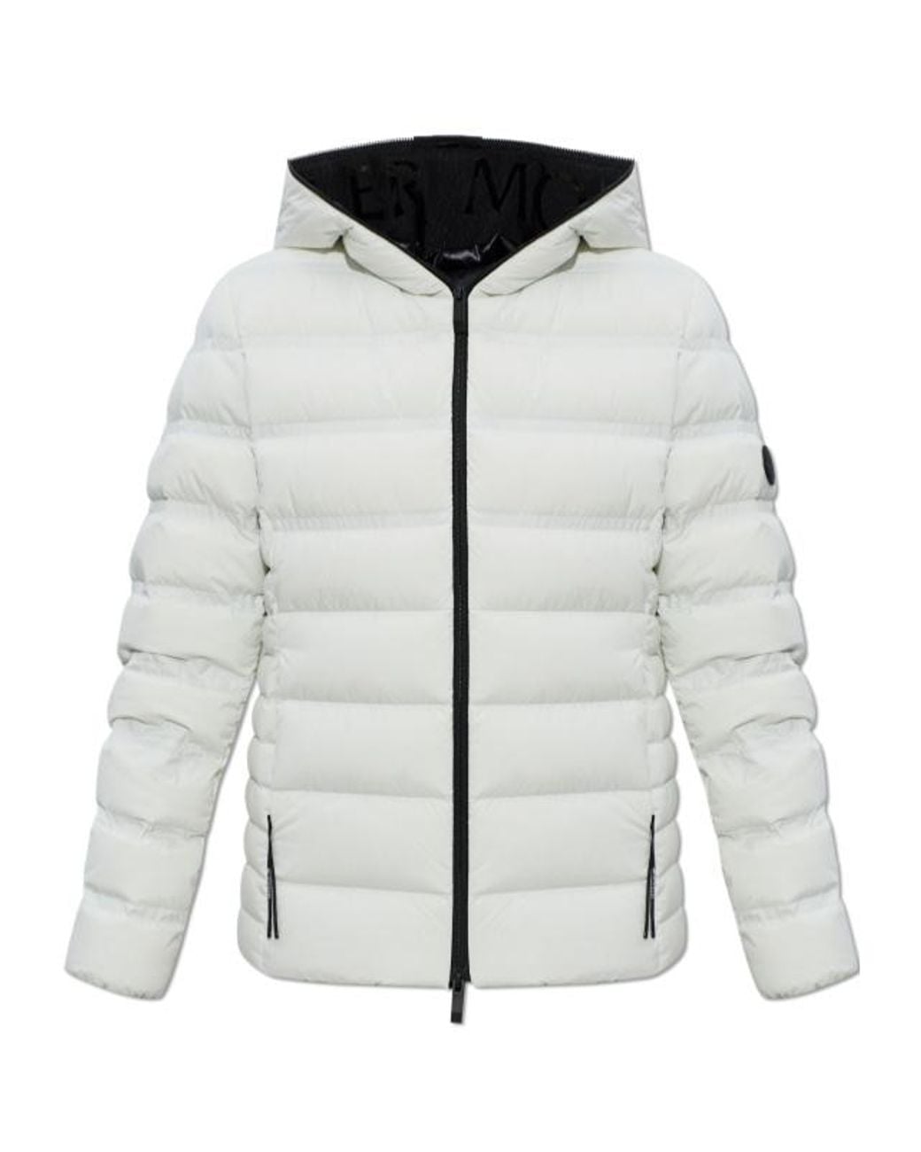 Moncler Gray Alete Hooded Short Down Jacket