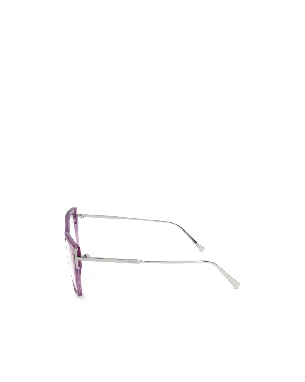 Tod's White Geometric Frame Optical Glasses