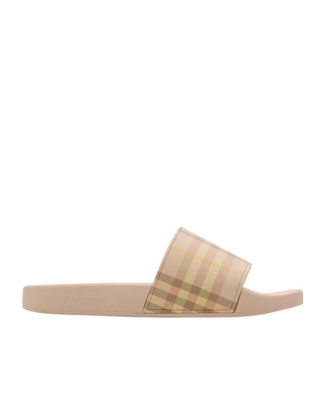 Burberry Natural Check Slides
