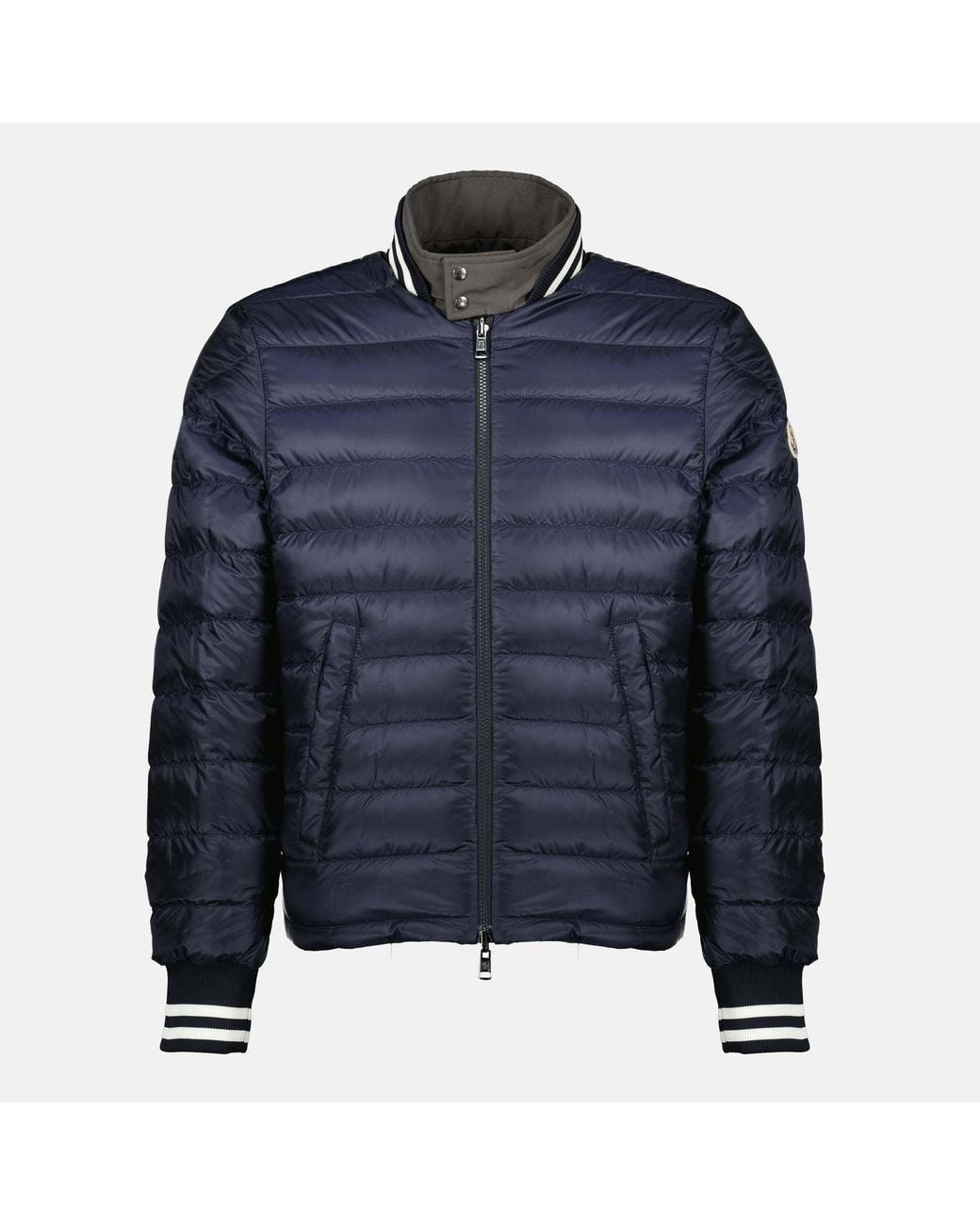 Moncler Gray Prieure Reversible Padded Bomber Jacket for men