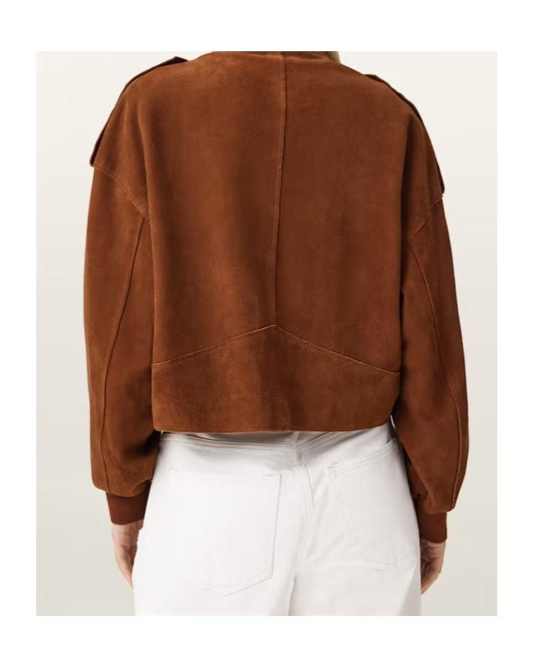 AllSaints Brown Suede Lowden Jacket