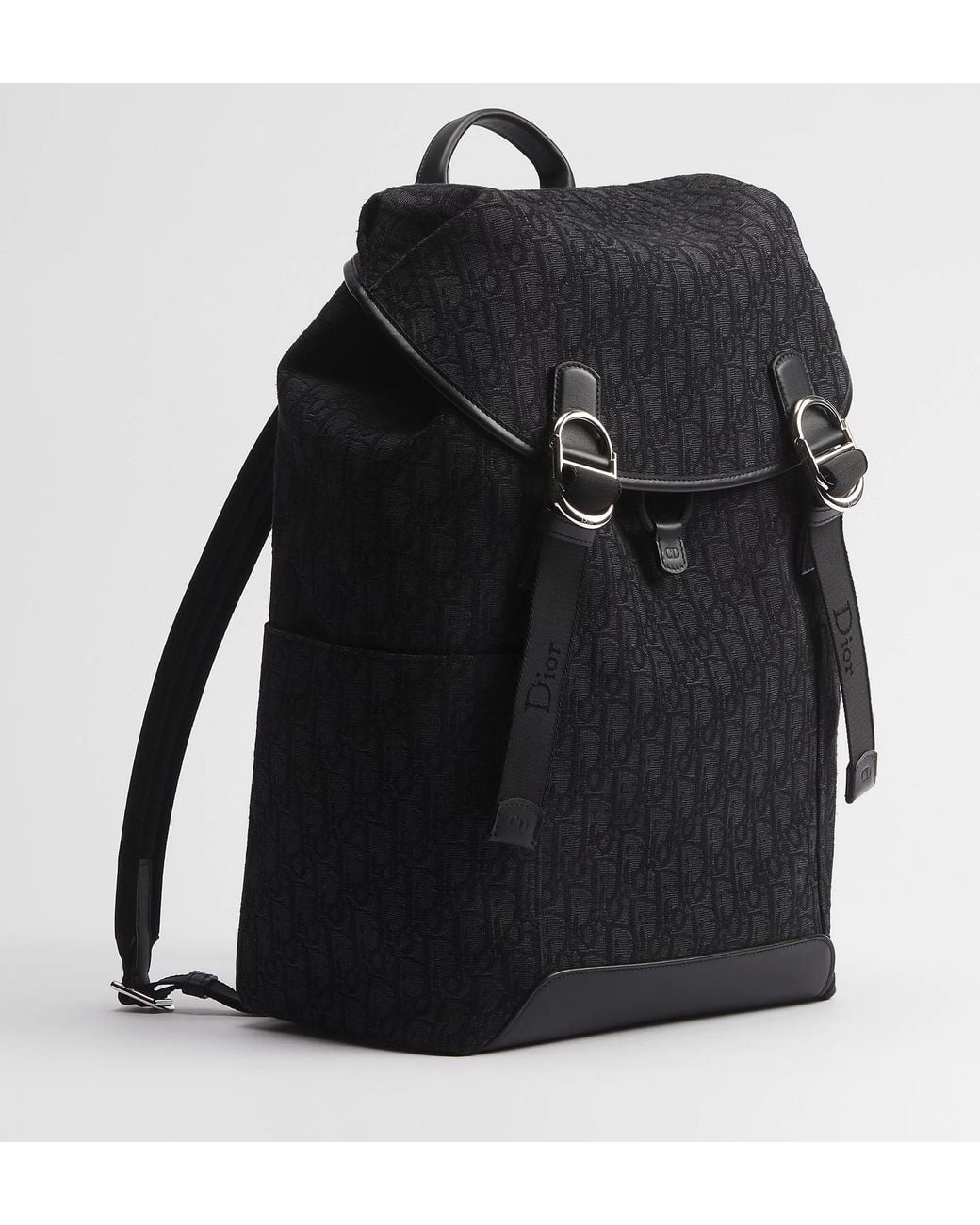 Dior Black Jett Backpack With Flap for men