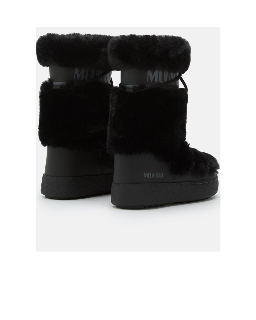 Moon Boot Black Ltrack Faux-Fur High Boots