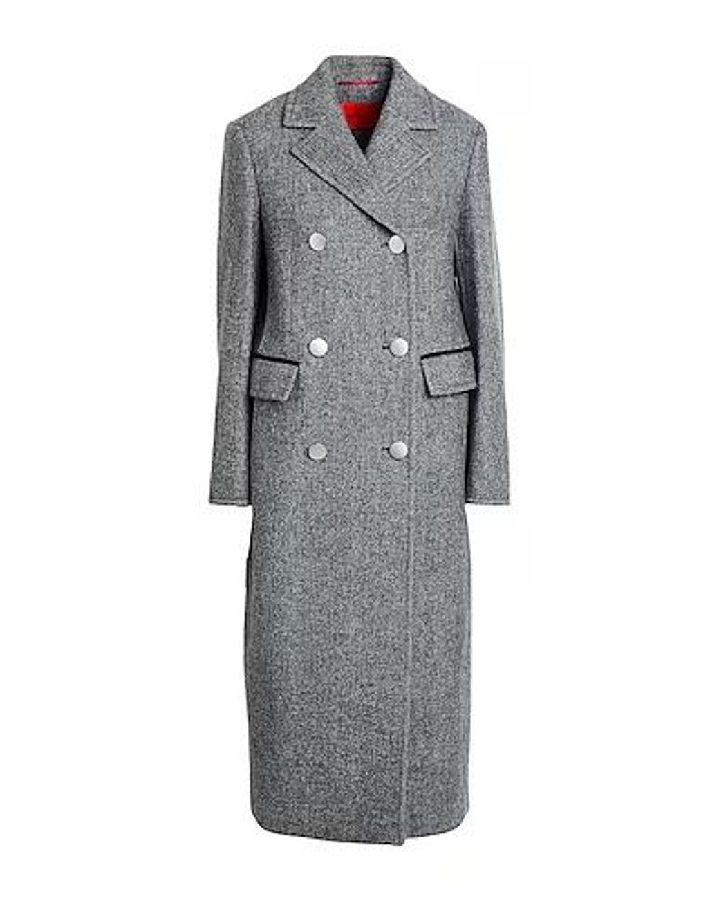 MAX&Co. Gray Two-Tone Double-Breasted Coat