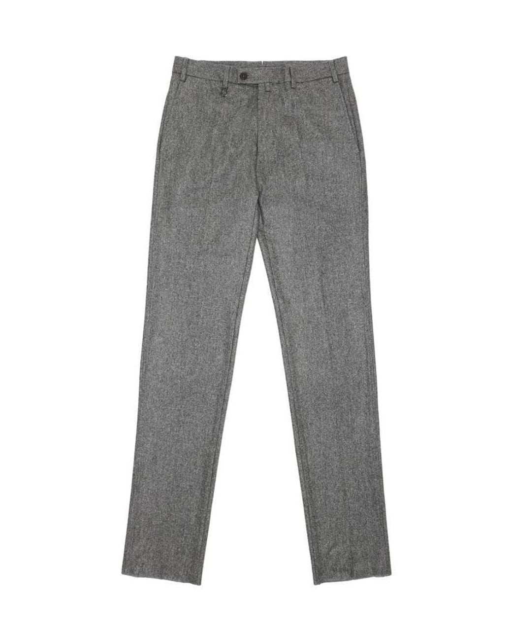 Ferragamo Gray Straight Casual Pants for men