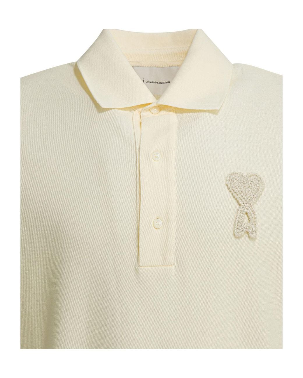 AMI White Ami Ami De Coeur Short-Sleeved Polo Shirt for men