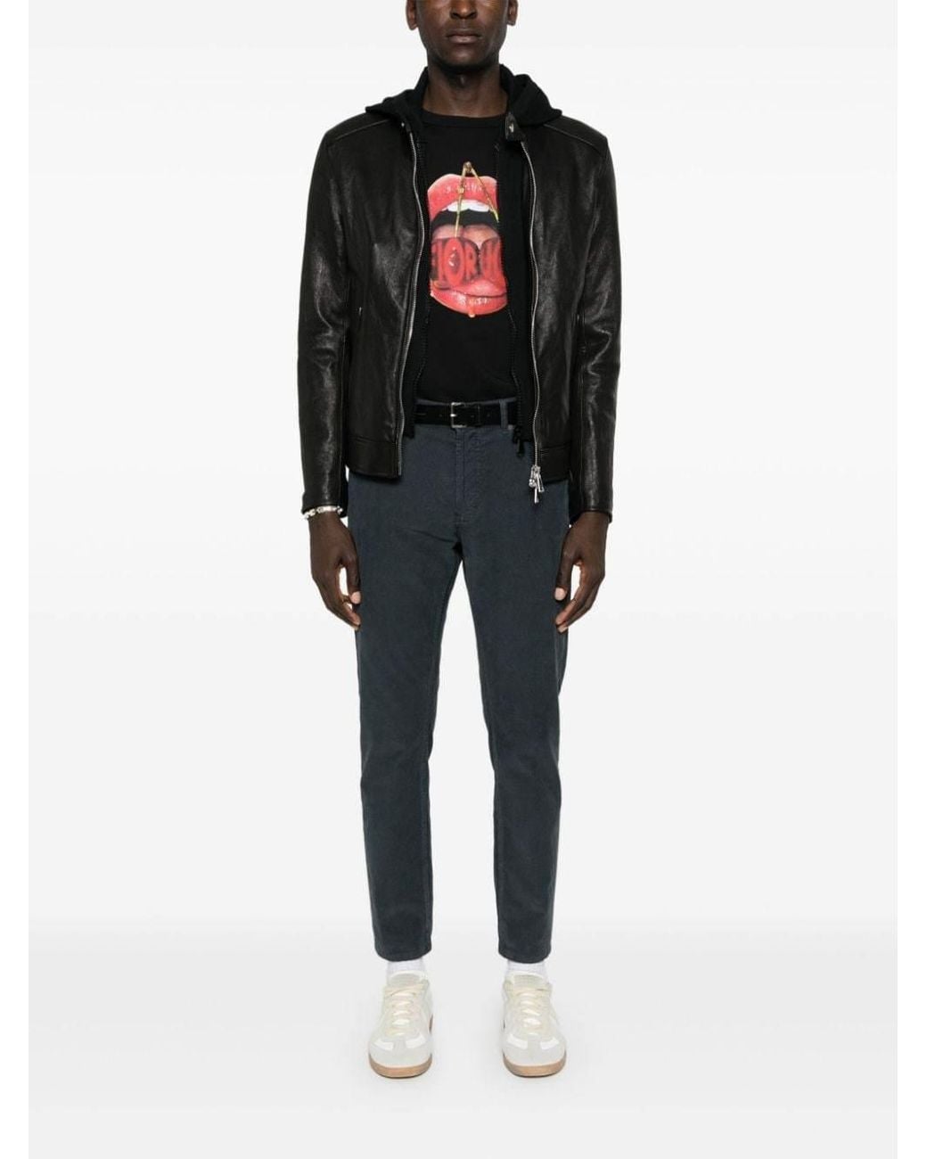 Dondup Blue Dian Tapered-Leg Corduroy Trousers for men