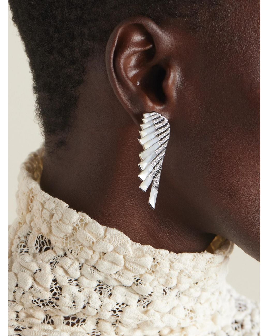 Garrard White Diamond Earrings