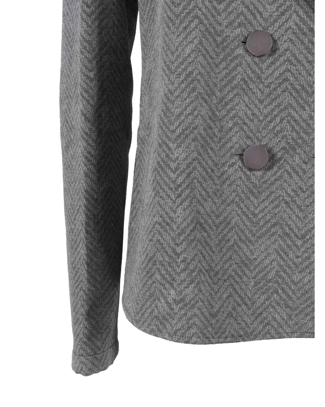 Emporio Armani Gray Double Breasted Blazer