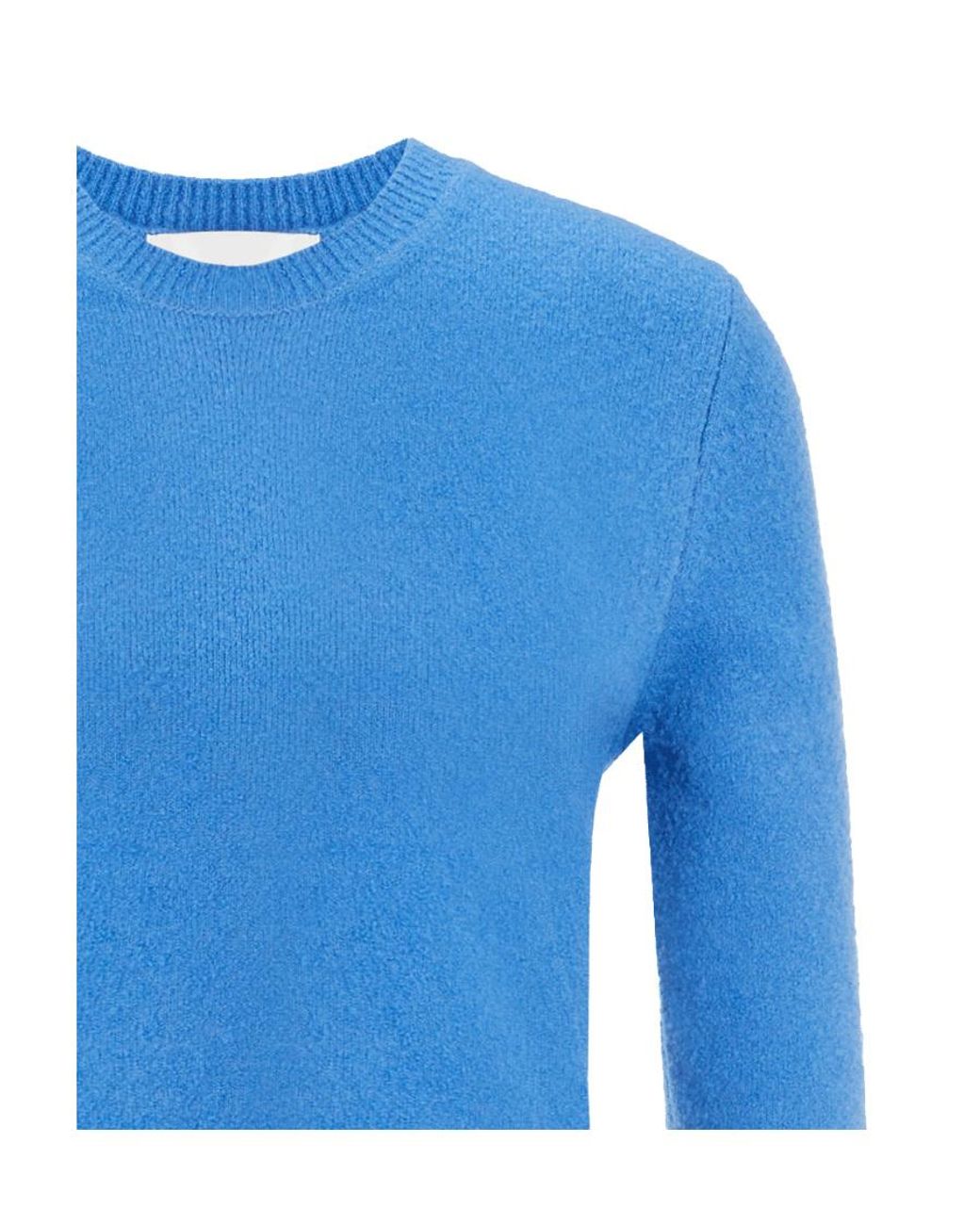 Nanushka Blue Long-Sleeved Crewneck Knitted Jumper