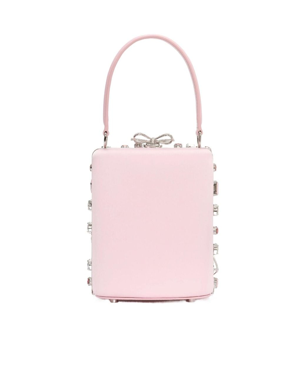 Self-Portrait Pink Embellished Top Handle Clutch Bag