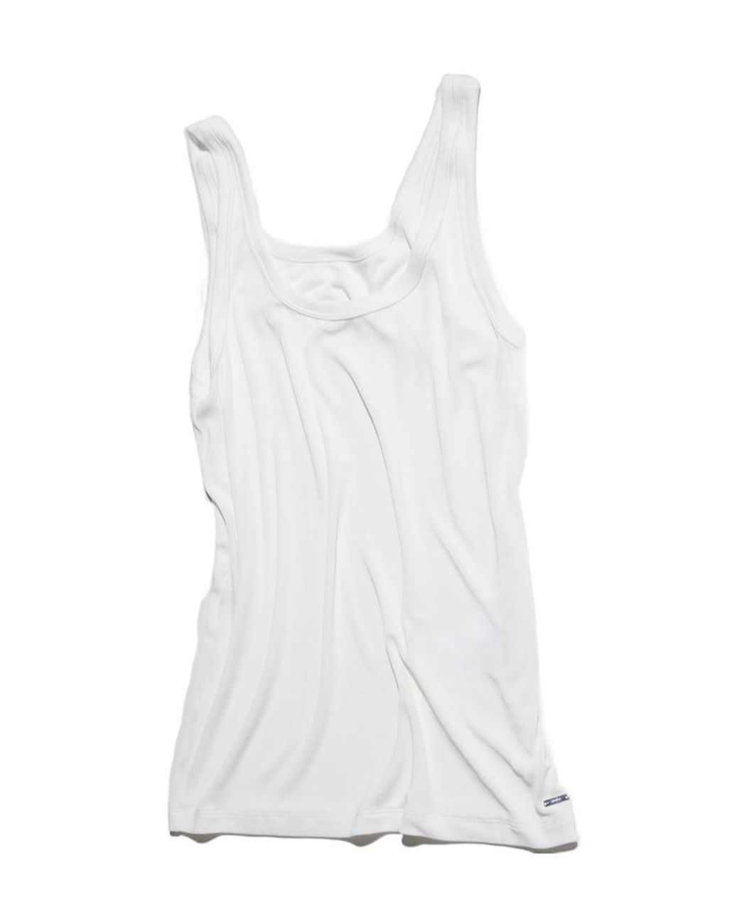 Gucci White Stretch Rib Jersey Tank Top With Tag