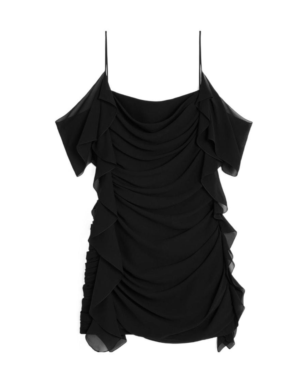 Céline Black Draped Mini Dress