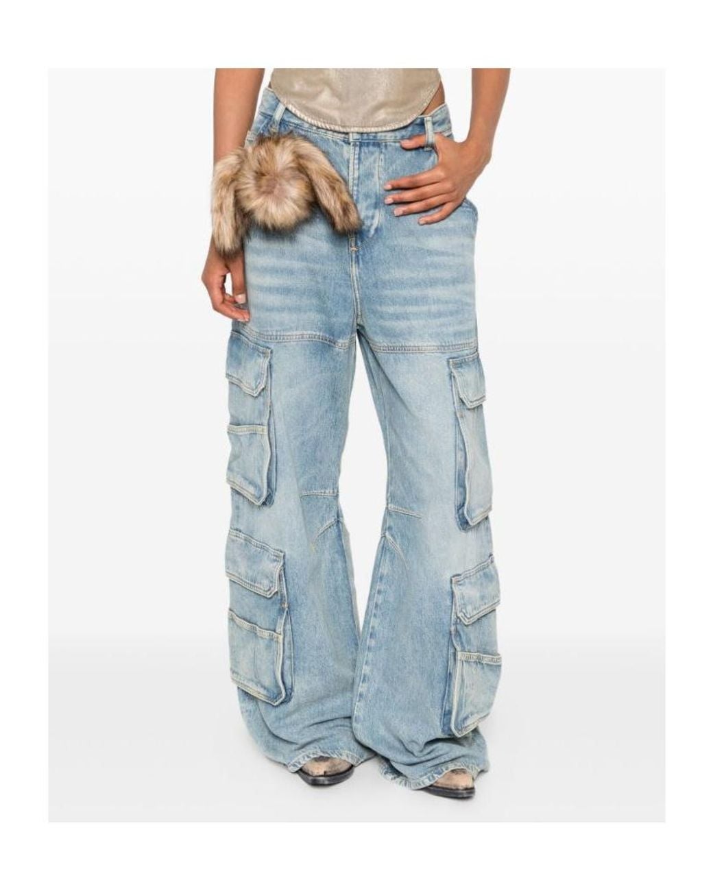 DIESEL Blue D-Sire Straight Leg Cargo Jeans