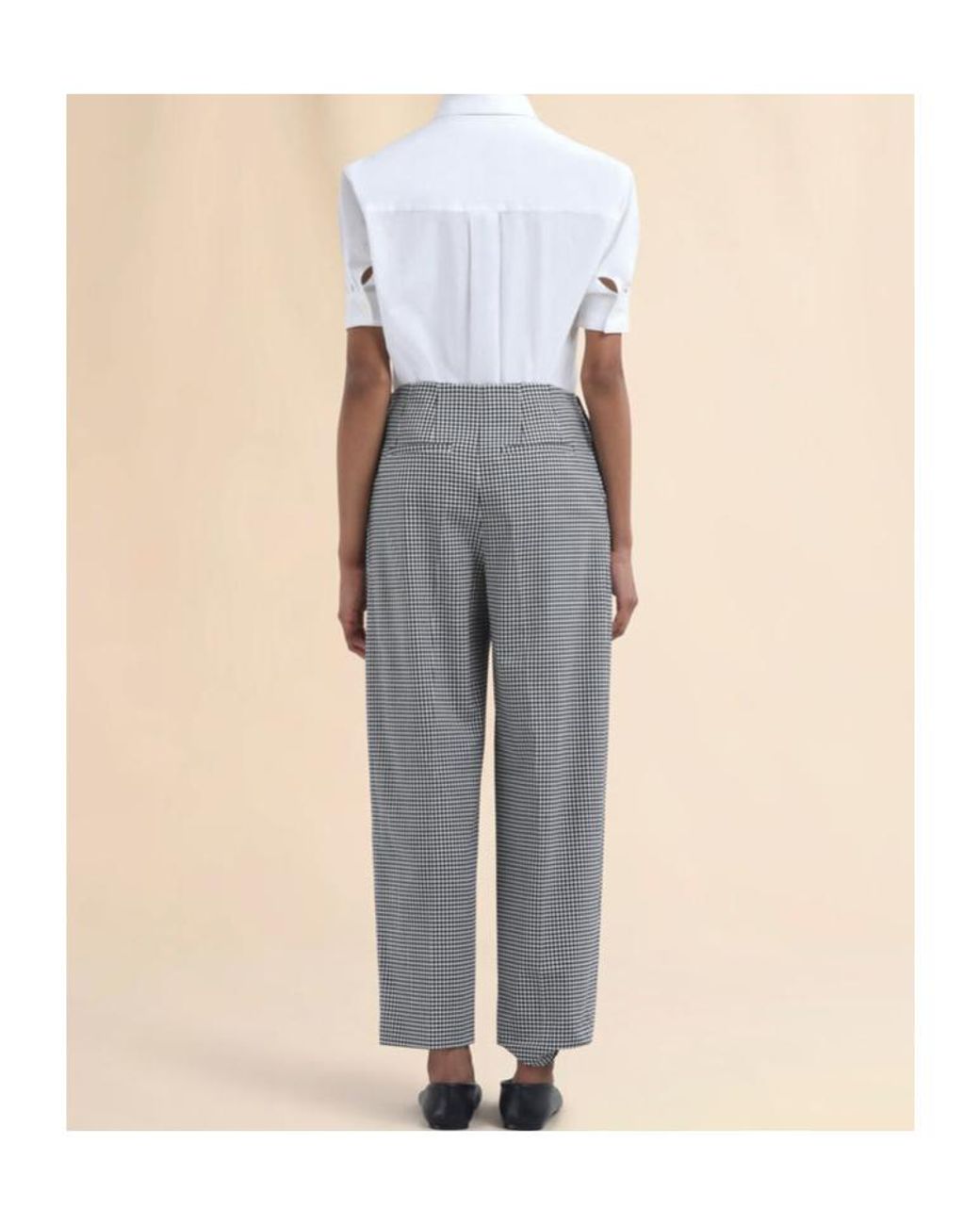 Marni Gray Checked Tailored Trousers