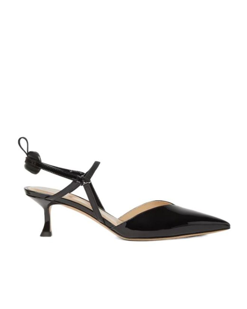 Fendi Black Very Colibrì Slingback With Medium Heel