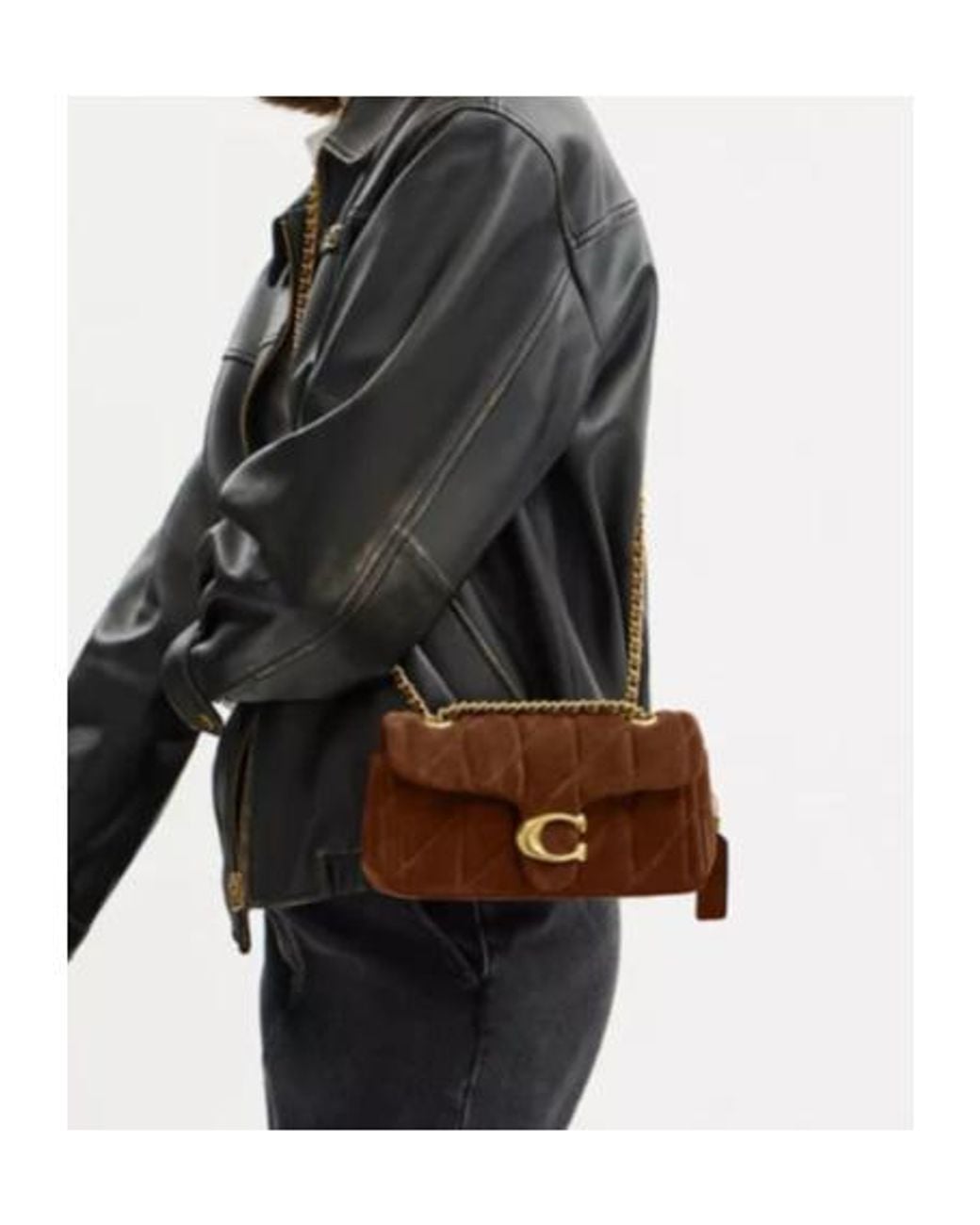 COACH Brown Tabby 20 Quilted Shoulder Bag