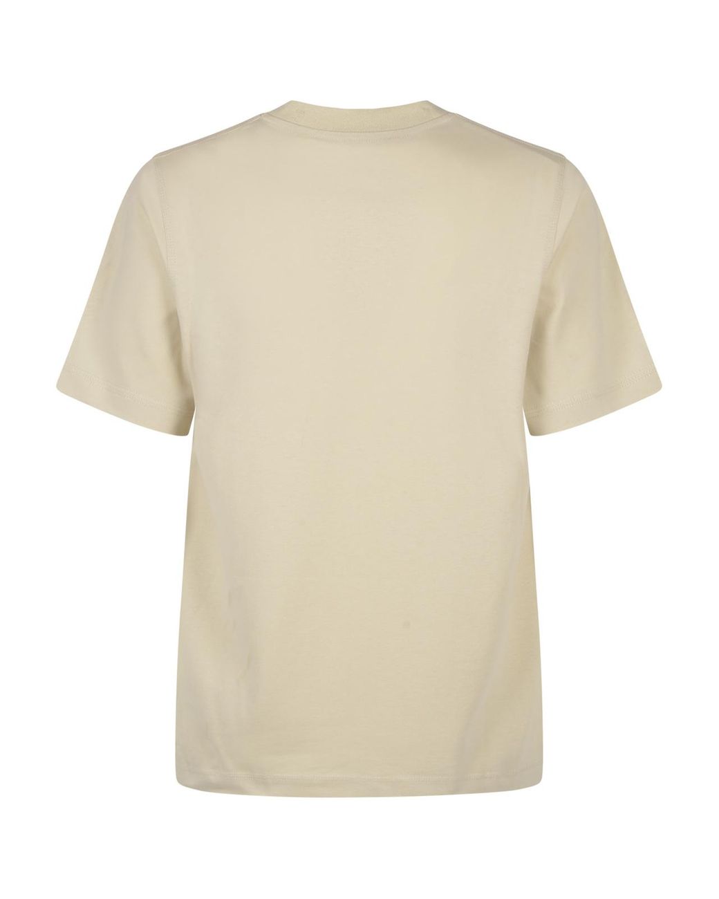 Burberry White Check Label Crewneck T-Shirt for men