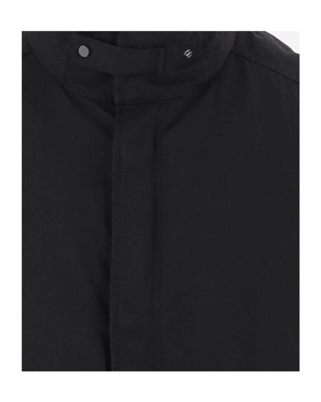 C P Company Black High Collar Nylon Jacket for men