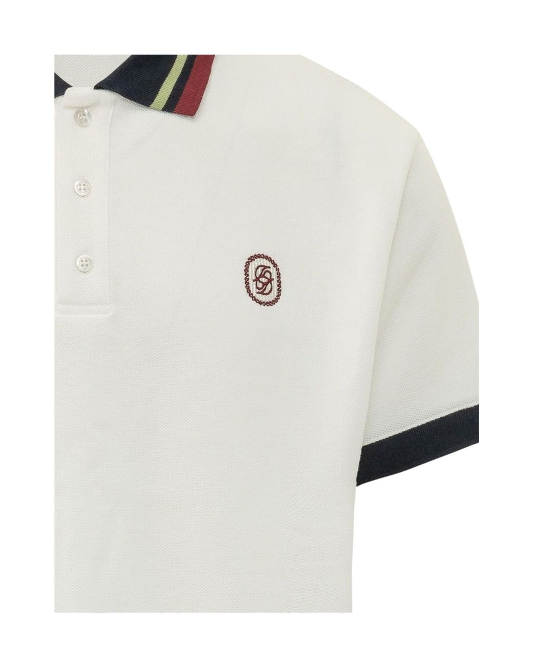 Drole de Monsieur White Short-Sleeved Polo Shirt for men
